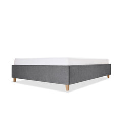Кровать с обивкой с ящиком для хранения Flat, 180x200, серый цена и информация | Кровати | kaup24.ee