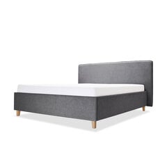 Кровать с обивкой с ящиком для хранения Slim, 160x200, серый цена и информация | Кровати | kaup24.ee