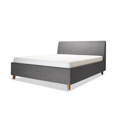 Кровать с обивкой с ящиком для хранения Con, 140x200, серый цена и информация | Кровати | kaup24.ee