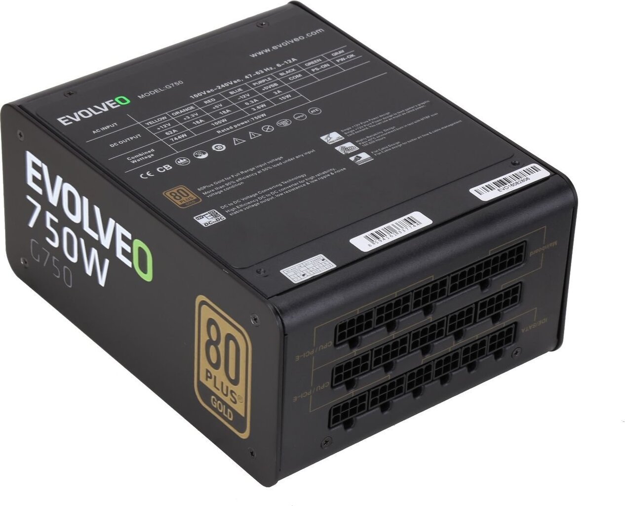 Evolveo G750 750W цена и информация | Toiteplokid (PSU) | kaup24.ee