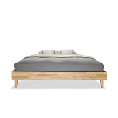 Дубовая кровать Flat, 180x200, Natural Oil-wax цена и информация | Кровати | kaup24.ee
