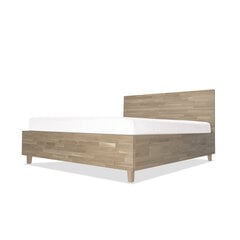 Tammepuidust sahtliga voodi Ol.WOOD, 200x200, Belgium grey цена и информация | Кровати | kaup24.ee