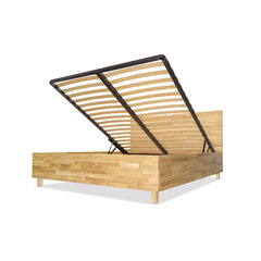 Дубовая кровать с ящиком для хранения Ol.WOOD, 200x200, Natural Oil-wax цена и информация | Кровати | kaup24.ee