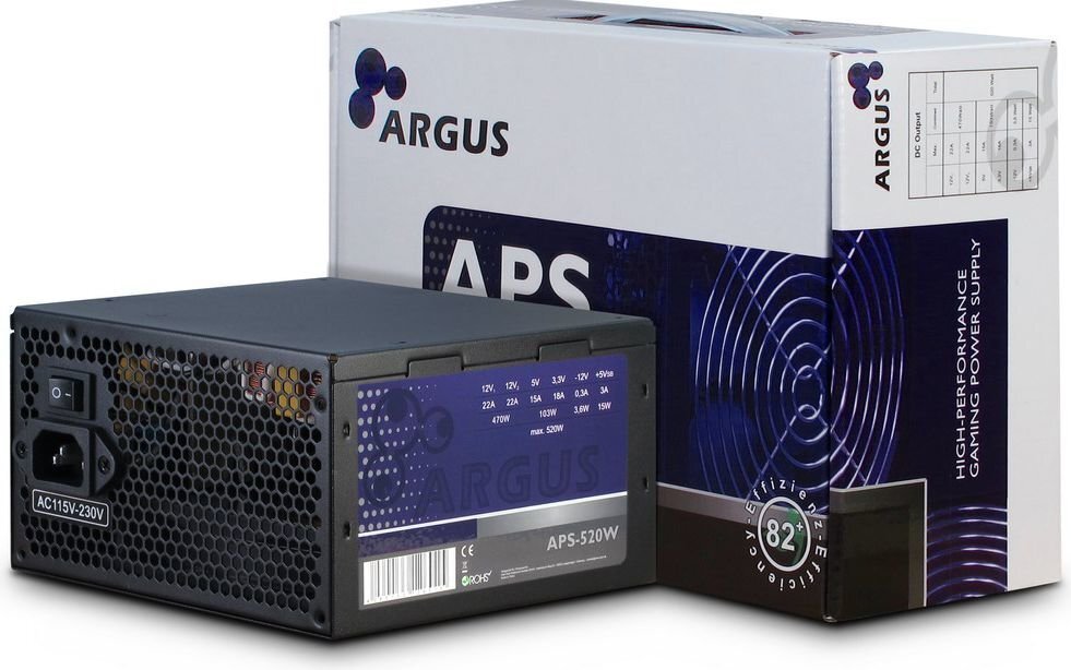 Inter-Tech Argus APS-520W (88882117) hind ja info | Toiteplokid (PSU) | kaup24.ee