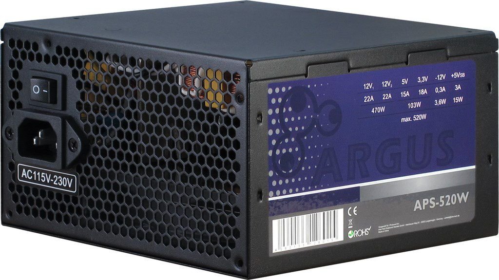 Inter-Tech Argus APS-520W (88882117) hind ja info | Toiteplokid (PSU) | kaup24.ee