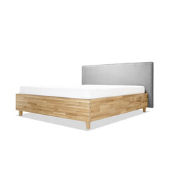 Дубовая кровать с ящиком для хранения Slim, 180x200, светло-серый цена и информация | Кровати | kaup24.ee