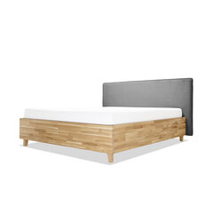 Дубовая кровать с ящиком для хранения Slim, 180x200, серый цена и информация | Кровати | kaup24.ee