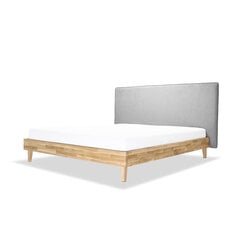 Дубовая кровать Slim, 180x200, светло-серый цена и информация | Кровати | kaup24.ee