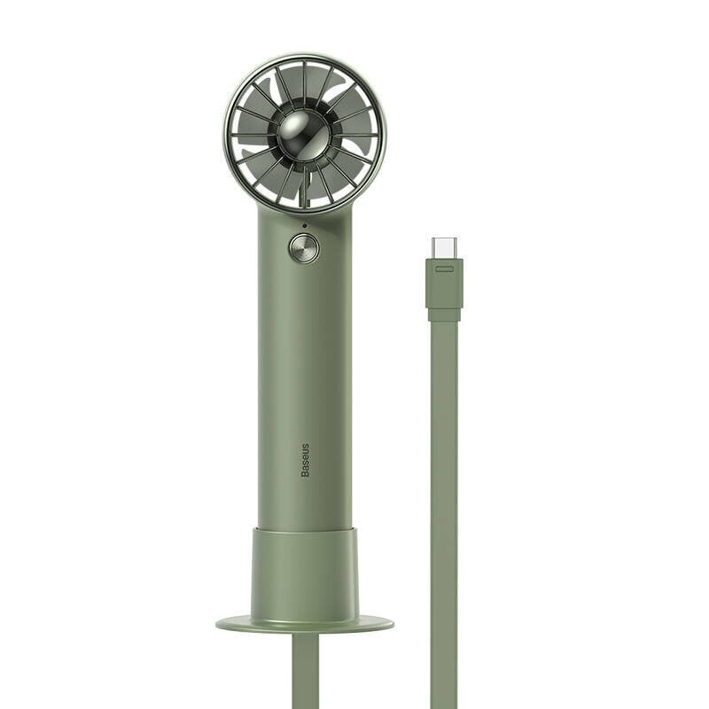 Baseus Flyer Turbine kaasaskantav käsiventilaator + USB-C kaabel (roheline) hind ja info | Ventilaatorid | kaup24.ee