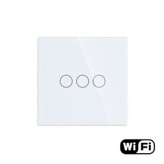 WiFi kolme ahela puutetundlik lüliti, valge 600W hind ja info | Lülitid ja pistikupesad | kaup24.ee