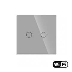 WiFi двухполюсный сенсорный переключатель, серый 600 Вт; цена и информация | Выключатели, розетки | kaup24.ee