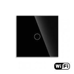 WiFi ühe ahela puutetundlik lüliti, must 600W цена и информация | Выключатели, розетки | kaup24.ee