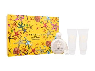 Набор Versace Eros Pour Femme: парфюмированная вода, 100 мл + парфюмированная вода, 5 мл + лосьон для тела, 100 мл + гель для душа, 100 мл цена и информация | Женские духи | kaup24.ee