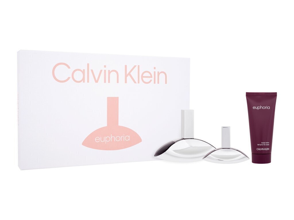 Komplekt Calvin Klein Euphoria naistele: parfüümvesi, 100 ml + ihupiim, 100 ml + parfüümvesi, 30 ml hind ja info | Naiste parfüümid | kaup24.ee