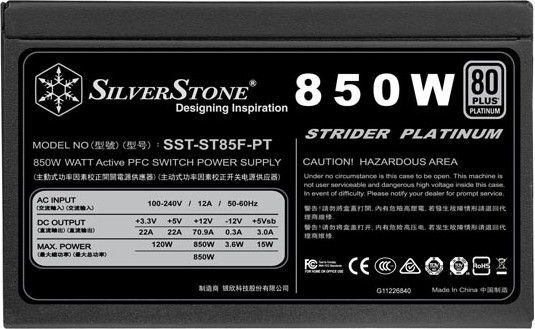 SilverStone Strider Platinum 850W hind ja info | Toiteplokid (PSU) | kaup24.ee