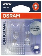 Autopirn Osram OS2845-02B 5 W Kaubik 24 V W5W цена и информация | Автомобильные лампочки | kaup24.ee