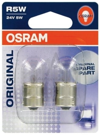 Autopirn Osram OS5627-02B 5 W Kaubik 24 V R5W hind ja info | Autopirnid | kaup24.ee