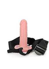 Искусственный пенис с ремнями RealRock Hollow Strap-On, 15,5 см цена и информация | Фаллоимитаторы | kaup24.ee