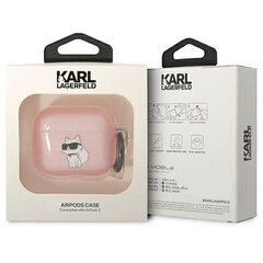 Беспроводные наушники Karl Lagerfeld 3D Logo NFT Choupette TPU Case for Airpods 1|2 White цена и информация | Аксессуары для наушников | kaup24.ee