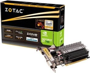 Zotac GeForce GT 730 ZONE Edition Low Profile 2GB DDR3 (64 bit) HDMI, DVI, D-Sub (ZT-71113-20L) hind ja info | Videokaardid (GPU) | kaup24.ee