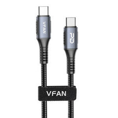 Vipfani USB-C–USB-C kaabel P07, 60 W, PD, 1,2 m, must hind ja info | Mobiiltelefonide kaablid | kaup24.ee