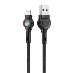 Vipfan USB to Lightning cable Colorful X08, 3A, 1.2m (black) hind ja info | Mobiiltelefonide kaablid | kaup24.ee