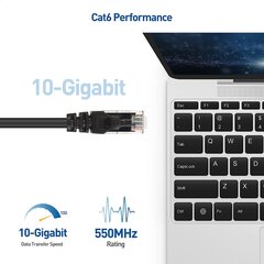 Сетевой кабель RJ-45 CAT 6 LAN Сетевой кабель с 2 разъемами RJ45, 20 м цена и информация | Кабели и провода | kaup24.ee