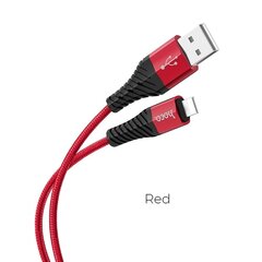 Hoco laadimine/data kaabel jaoks iPhone Lightning 8-pin X38 1 meeter punane цена и информация | Кабели для телефонов | kaup24.ee