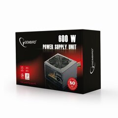 Gembird Black Box Power 600W цена и информация | Материнские платы (PSU) | kaup24.ee