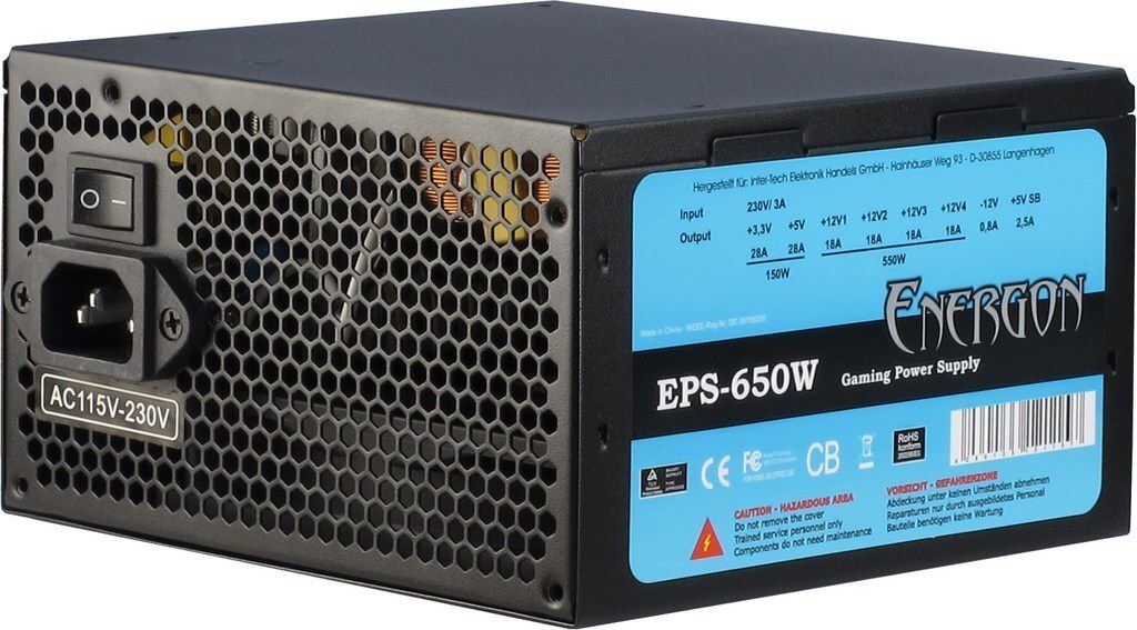 Inter-Tech EPS-650W цена и информация | Toiteplokid (PSU) | kaup24.ee