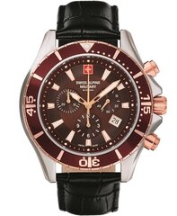 Мужские часы Swiss Alpine Military Nautilus Leather Brown цена и информация | Мужские часы | kaup24.ee