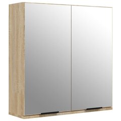 vidaXL vannitoa peegelkapp, Sonoma tamm, 64 x 20 x 67 cm цена и информация | Шкафчики для ванной | kaup24.ee