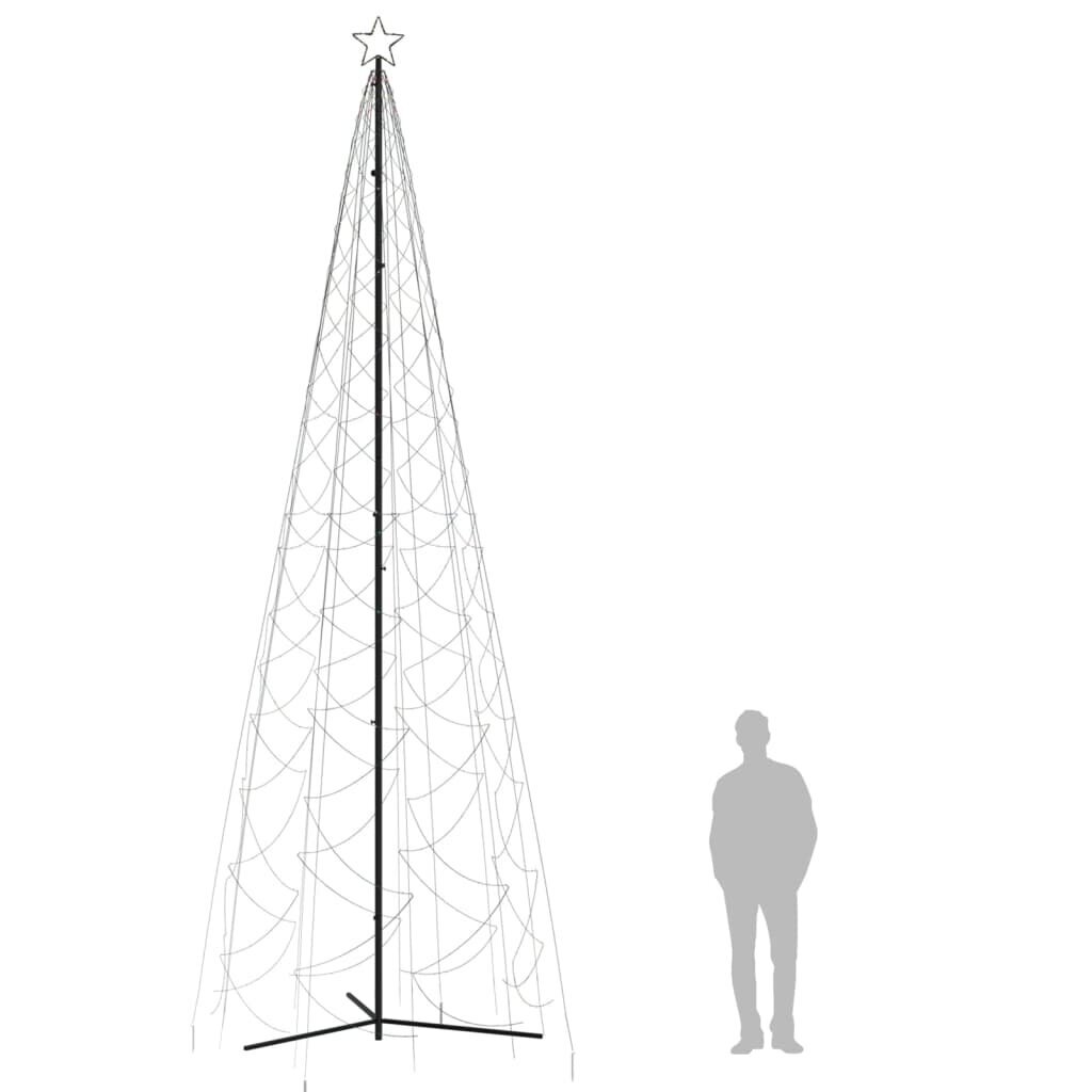 vidaXL koonusekujuline jõulupuu, värviline, 1400 LEDi, 160 x 500 cm цена и информация | Jõulukaunistused | kaup24.ee