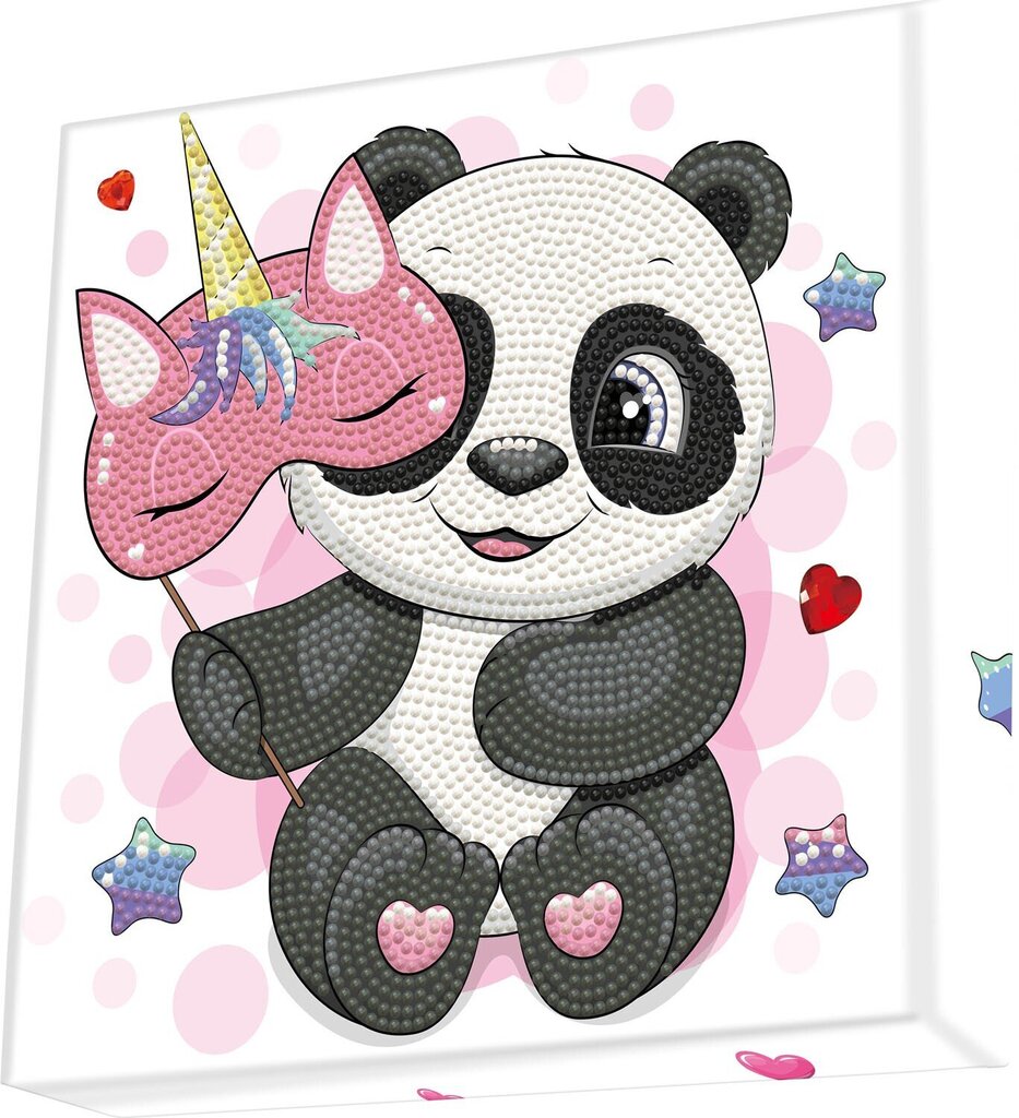 Teemantmosaiik Panda Corn, 22X22 cm цена и информация | Teemantmaalid, teemanttikandid | kaup24.ee