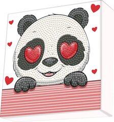 Алмазная мозаика Panda Love, 15X15 см цена и информация | Алмазная мозаика | kaup24.ee