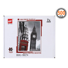Головоломка Red Phone Booth Big Ben, 500 деталей цена и информация | Пазлы | kaup24.ee