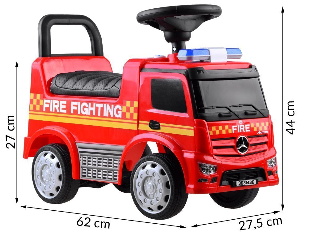 Pealeistutav auto Mercedes Fire Fighting, punane hind ja info | Imikute mänguasjad | kaup24.ee