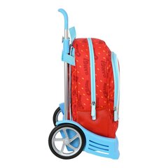 Школьный рюкзак с колесиками SuperThings Kazoom Kids, красный / светло-синий цена и информация | Школьные рюкзаки, спортивные сумки | kaup24.ee