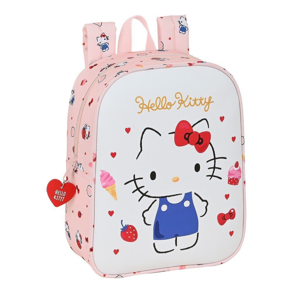 Kooliseljakott Hello Kitty Happiness girl Roosa Valge (22 x 27 x 10 cm) цена и информация | Koolikotid, sussikotid | kaup24.ee