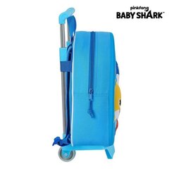 Ratastega 3D-kooliseljakott 705 Baby Shark Helesinine hind ja info | Koolikotid, sussikotid | kaup24.ee