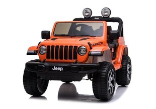 Одноместный электромобиль для детей Jeep Wrangler Rubicon, оранжевый цена и информация | Электромобили для детей | kaup24.ee