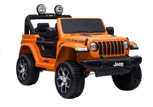 Jeep Wrangler Rubicon, ühekohaline elektriauto lastele, oranžikas hind ja info | Laste elektriautod | kaup24.ee
