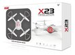 Syma X23 droon (2,4 GHz, güroskoop, automaatne käivitamine, ulatus kuni 25 m, 21 cm), valge цена и информация | Poiste mänguasjad | kaup24.ee