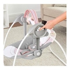 Кресло-качалка Ingenuity Compact Swing - Flora, светло-розовая цена и информация | Стульчики для кормления | kaup24.ee