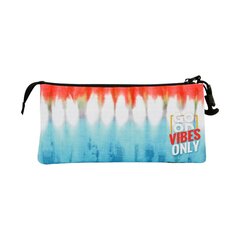 Kolme tõmblukuga pliiatsikarp Karactermania Eco Omp! Good Vibes Only Tie Dye 7 x 23 x 11 cm hind ja info | Pinalid | kaup24.ee