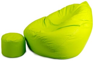 Кресло-мешок с пуфом Mega Comfort, зеленое цена и информация | Кресла-мешки и пуфы | kaup24.ee