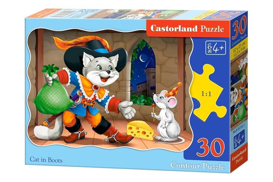 Castorland kass saapasega puzzle, 30 tükki hind ja info | Pusled | kaup24.ee