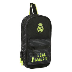 Seljakoti Pliiatsikarp Real Madrid C.F. Must (12 x 23 x 5 cm) hind ja info | Koolikotid, sussikotid | kaup24.ee