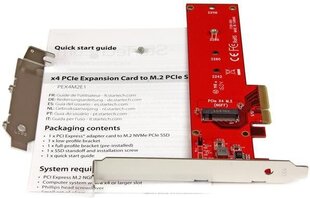 Kontroler StarTech 1x M.2, PCIe (PEX4M2E1) hind ja info | Regulaatorid | kaup24.ee