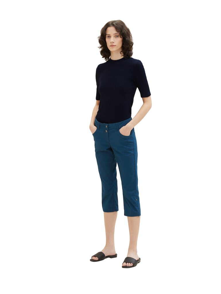 Tom Tailor naiste 3/4 püksid, sinine цена и информация | Naiste püksid | kaup24.ee